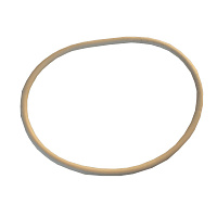 Кольцо гильзы уплотнительное нижнее (толстое) (белый силикон)