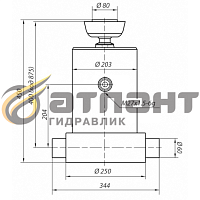яяГидроцилиндр подъема кузова 8560-06 15тн 4шт (АТЛАНТ Гидравлик)