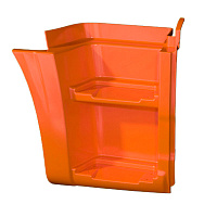 Щиток подножки 65115 (Технотрон) (рейсталинг) (2-х ступ.) оранж. правый