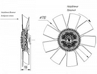 Муфта крыльчатки вентилятора 660 (Технотрон) d-205 дв. 740.30,31 (аналог 18222-3 d-660) в сборе