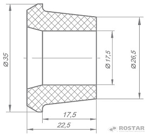 Втулка стабилизатора (малая) (РОСТАР) 53215, КАВЗ