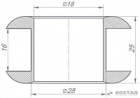 яяВтулка проходная провода (РОСТАР)